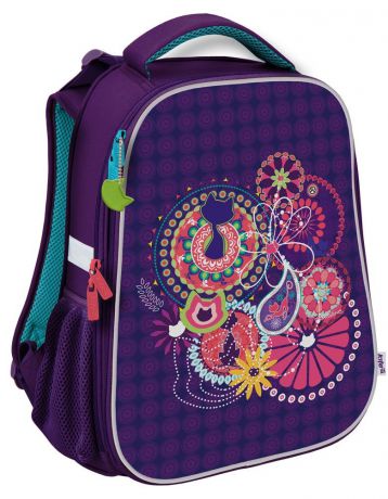 Рюкзак школьный каркасный для девочек Kite 531 Catsline701 Off-Road, цвет: фиолетовый
