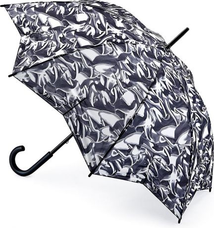 Зонт-трость женский Fulton "Satin Dream", цвет: серый, белый. L056-3038