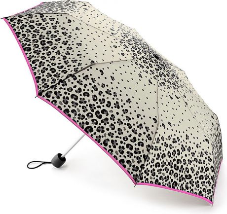Зонт женский Fulton "Spotty Leopard", механика, 3 сложения, цвет: бежевый, черный. L354-3530
