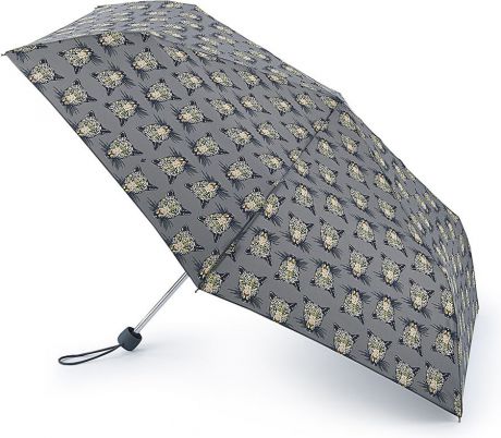 Зонт женский Fulton "Cheetah Head", механика, 3 сложения, цвет: серый. L553-3631