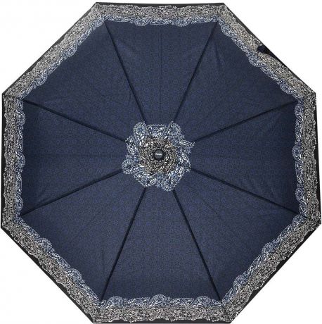 Зонт женский Doppler, 3 сложения, полный автомат, цвет: синий. 744146526 8