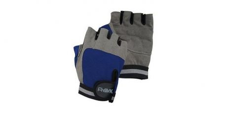 Перчатки для тяжелой атлетики Hawk HKFG613, серый, синий, размер S
