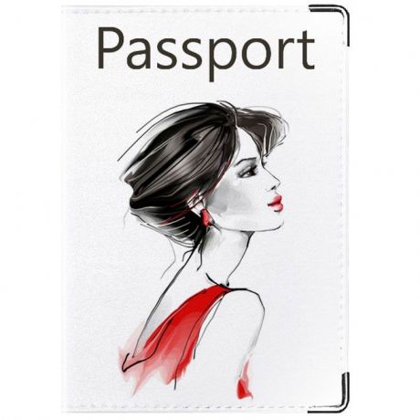 Обложка для паспорта TINA BOLOTINA Lady in Red, PST-156