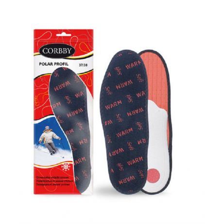 Профилированные стельки Corbby POLAR PROFILE, зимние, размер 41/42