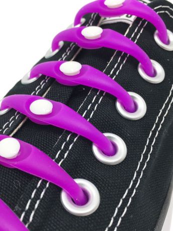 Шнурки Lumo для спортивной обуви, шнурки лентяйки без завязок для кроссовок и кед, фиолетовые, LM-SL-02, фиолетовый