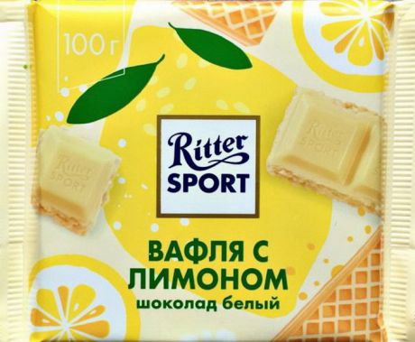 Шоколад Ritter Sport Вафля с лимоном белый, 100 г, 115