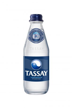 Вода TASSAY природная питьевая, 0.25л, стекло, газированная
