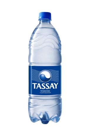 Вода TASSAY природная питьевая, 1.0л, пэт, газированная