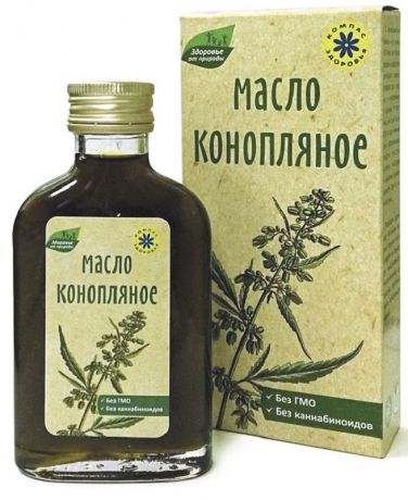 Конопляное масло Компас Здоровья органическое, натуральное, растительное, 100