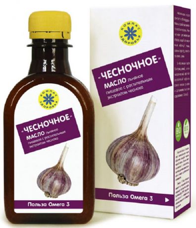 Льняное масло Компас Здоровья органическое, натуральное, растительное, 200