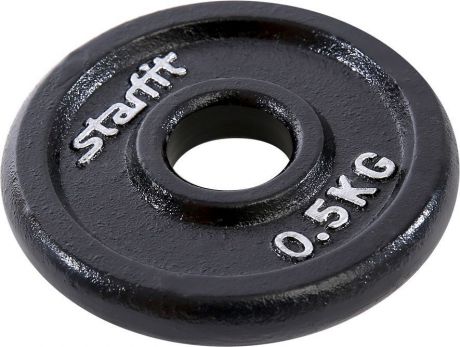Диск Starfit "BB-204", чугунный, цвет: черный, посадочный диаметр 26 мм, 0,5 кг