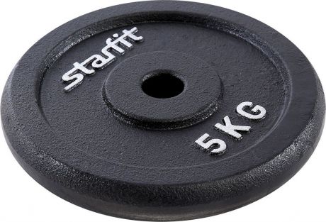 Диск Starfit "BB-204", чугунный, цвет: черный, посадочный диаметр 26 мм, 5 кг