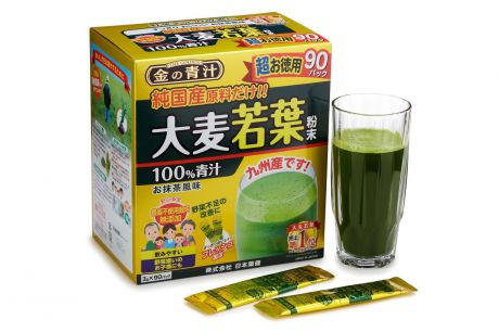 Витаминно-минеральные комплексы Nihon-yakken Японский витаминный напиток "Аодзиру" 100% сок ячменя (90 саше)