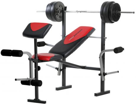 Cкамья со стойкой и грифом с дисками WEIDER PRO 256