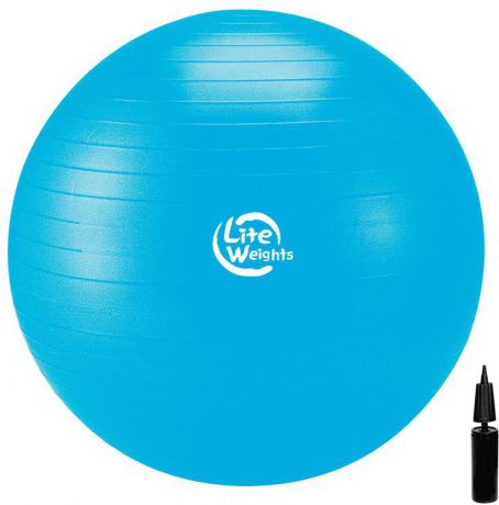 Мяч гимнастический "Lite Weights", цвет: голубой, диаметр 75 см