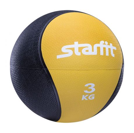 Мяч для фитнеса Starfit Медбол PRO GB-702, 3 кг, желтый