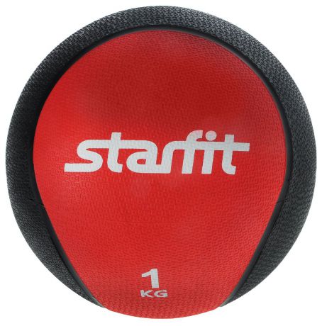 Медицинбол Starfit "Pro GB-702", цвет: красный, черный, 1 кг