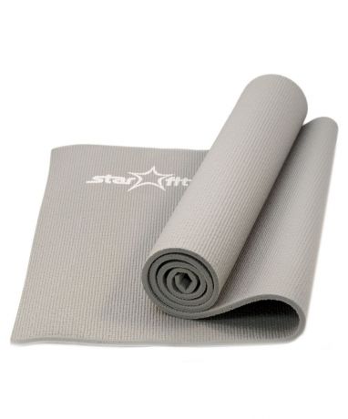 Коврик для йоги Starfit "FM-101", цвет: серый, 173 x 61 x 1 см