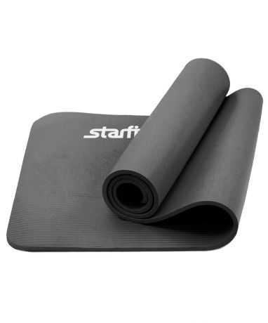 Коврик для йоги "Star Fit", цвет: серый, 183 x 61 см