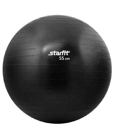 Мяч для фитнеса Starfit Мяч гимнастический GB-101 55 см, антивзрыв, черный