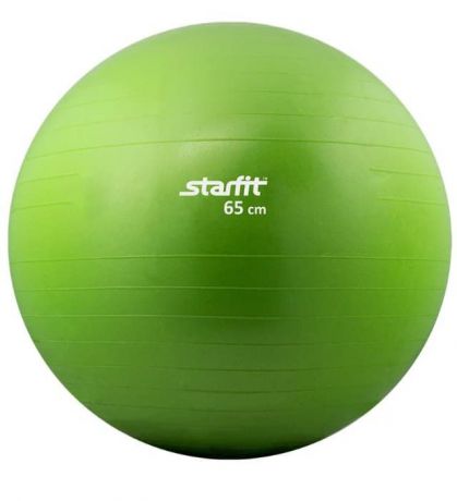 Мяч для фитнеса Starfit Мяч гимнастический GB-101 65 см, антивзрыв, зеленый