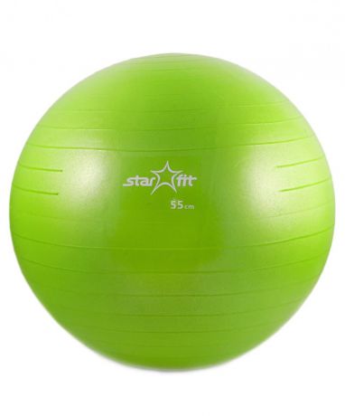 Мяч для фитнеса Starfit Мяч гимнастический GB-101 55 см, антивзрыв, зеленый