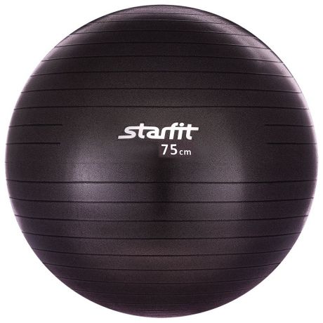 Мяч для фитнеса Starfit Мяч гимнастический GB-101 75 см, антивзрыв, черный