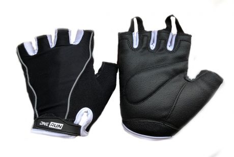 Перчатки для фитнеса OneRun женские кожа, Al-05-794-XS, белый, черный, размер XS