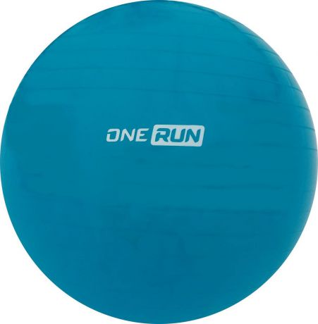 Мяч гимнастический "OneRun", цвет: голубой, 65 см
