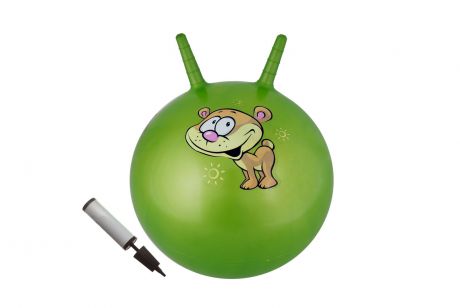 Мяч для фитнеса BodyForm Набор BF-CHBP02 (18") 45 см. (Мяч с двумя ручками + насос), BF-CHBP02-02, зеленый