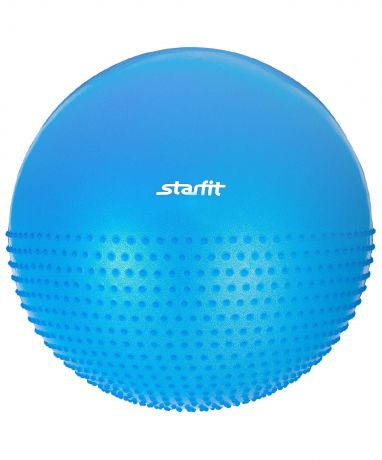 Мяч для фитнеса Starfit Мяч гимнастический полумассажный GB-201 75 см, антивзрыв, синий, синий