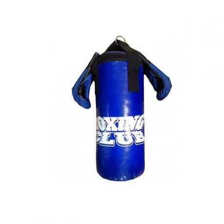 Набор боксерский RealSport "Юниор" мешок, 45см+ перчатки тренировочные, синий