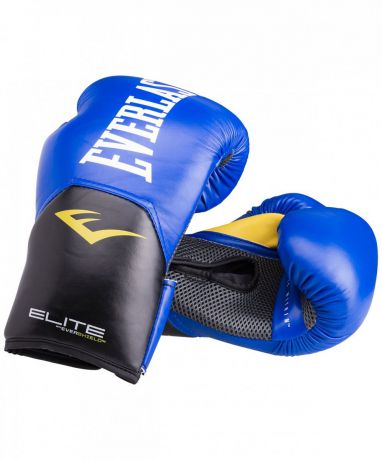 Боксерские перчатки Everlast Elite ProStyle, синий, черный