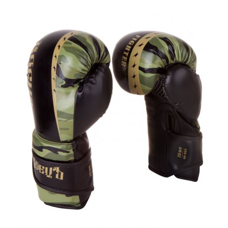 Боксерские перчатки БоецЪ BBG-06 Хаки, BBG-06-02, темно-зеленый