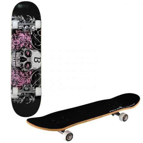 Скейтборд RGX LG 307, LG 307, черный, розовый