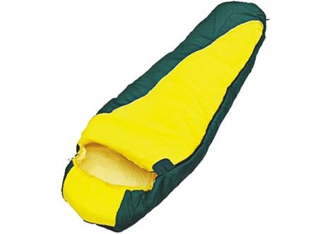 Спальный мешок Чайка "SOLO 250", правосторонняя молния, цвет: желтый, зеленый