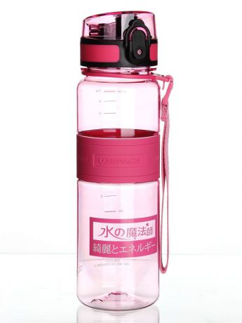 Бутылка для воды UZSPACE Magic Ion, цвет: розовый, 500 мл