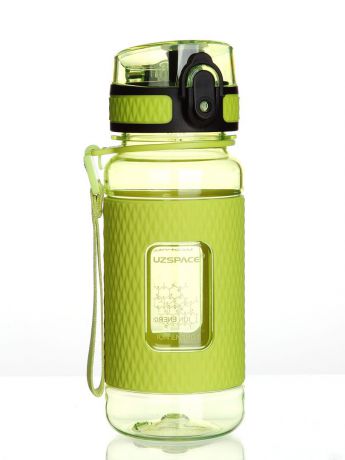 Бутылка для воды UZSPACE Diamond, цвет: зеленый, 350 мл