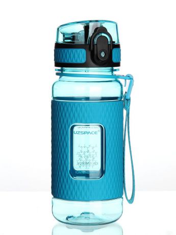 Бутылка для воды UZSPACE Diamond, цвет: синий, 350 мл