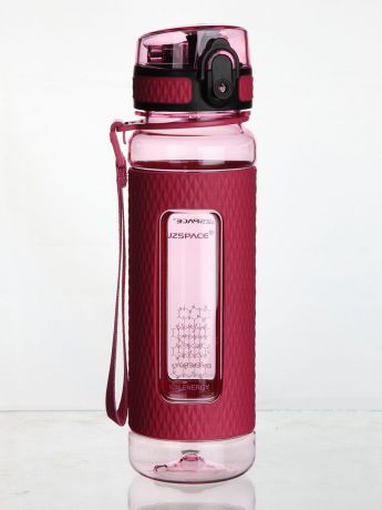 Бутылка для воды UZSPACE Diamond, цвет: розовый, 450 мл