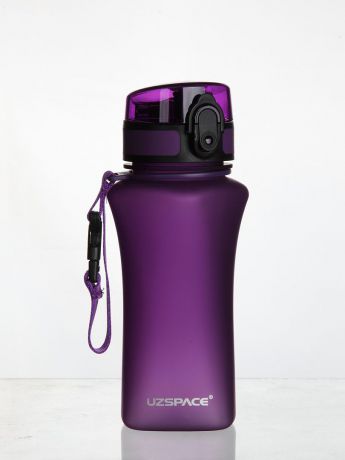 Бутылка для воды UZSPACE One-touch Sports, цвет: фиолетовый, 350 мл