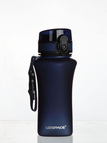 Бутылка для воды UZSPACE One-touch Sports, цвет: синий, 350 мл
