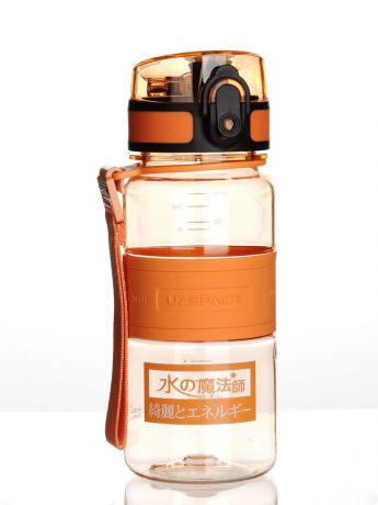 Бутылка для воды UZSPACE Magic Ion, Цвет: Оранжевый, 350 мл