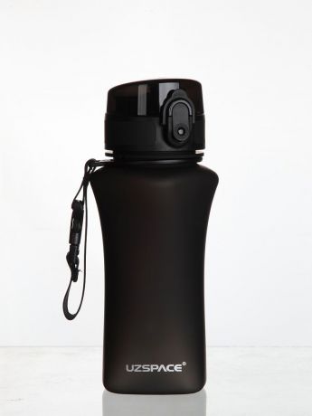 Бутылка для воды UZSPACE One-touch Sports Series Matt 350, 6007/black, черный