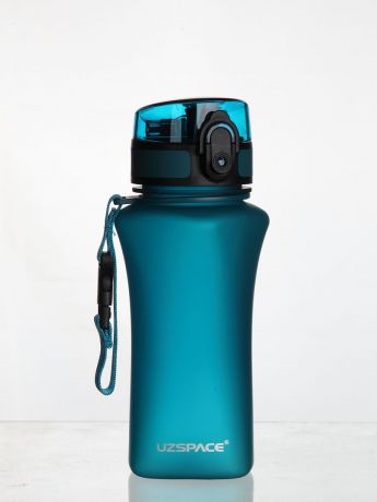 Бутылка для воды UZSPACE One-touch Sports, цвет: сине-зеленый, 350 мл