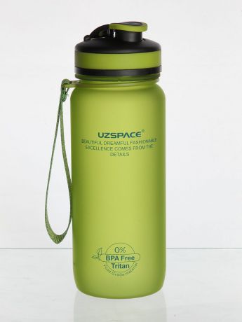 Бутылка для воды UZSPACE Colorful Frosted, цвет: зеленый, 650 мл