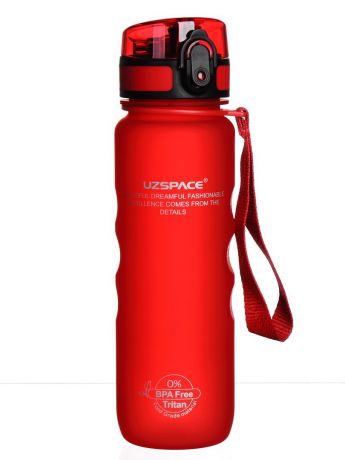 Бутылка для воды UZSPACE Sports Bottle Series Button lid 500, 3044/red, красный