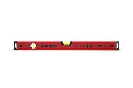 Уровень строительный PRO 600, алюминиевый, 60 см, красный