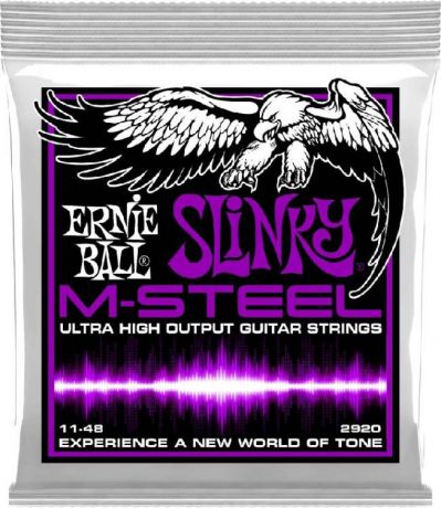 Струны для электрической гитары Ernie Ball M-STEEL Power Slinky (11-14-18p-28-38-48), P02920