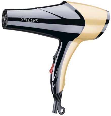Фен для волос Gelberk GL-624, черный, золотой